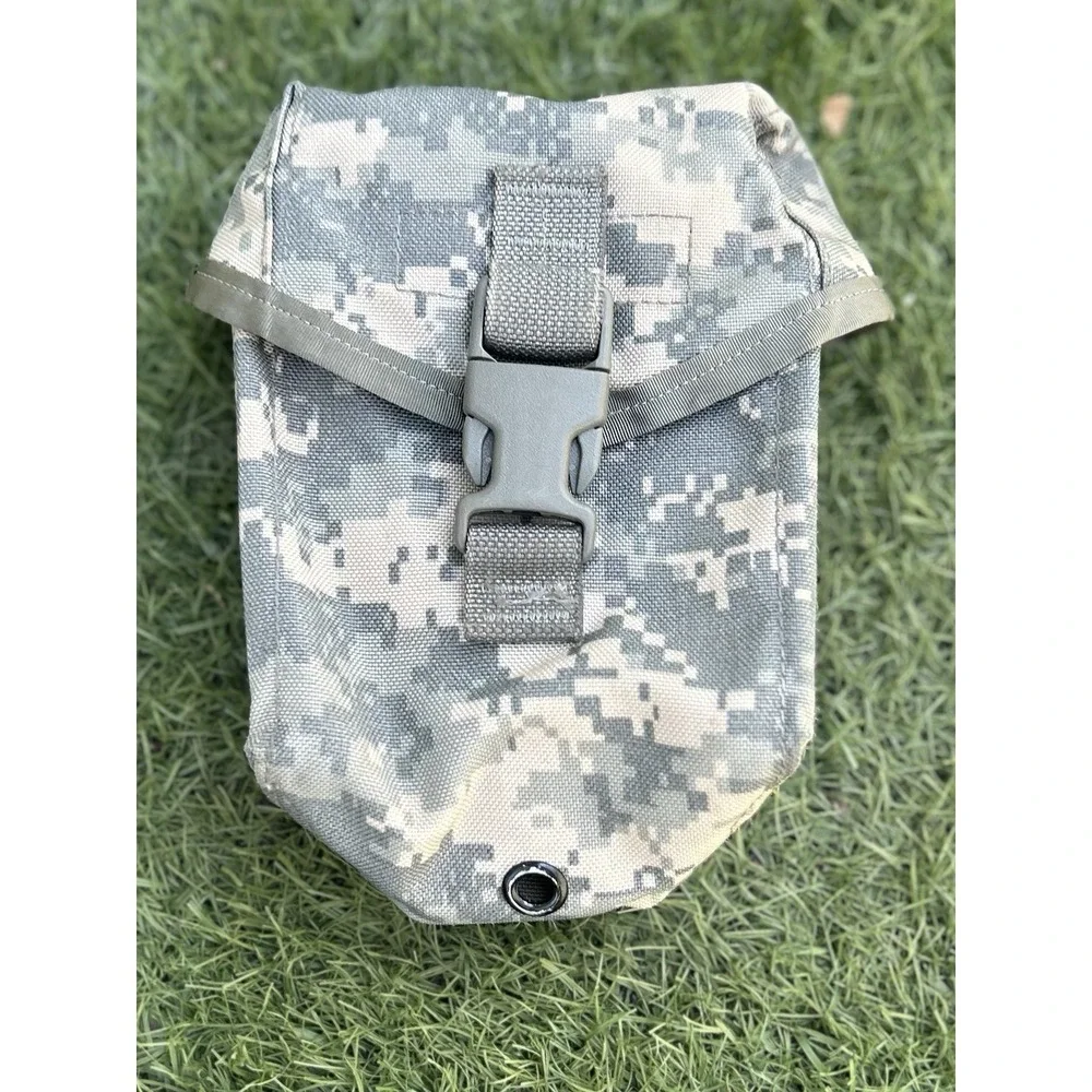 3 Military Pouches: 2 QT Canteen Pouch, 6 Mag Bandoleer Ammo, Improved First Aid